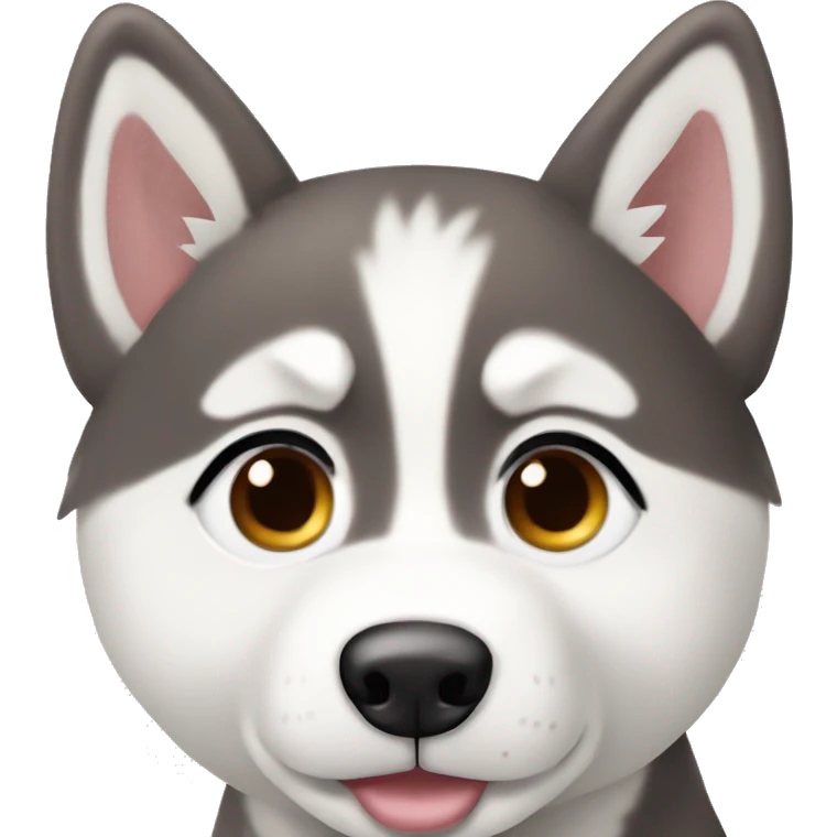  Cute Siberian husky ￼ emoji