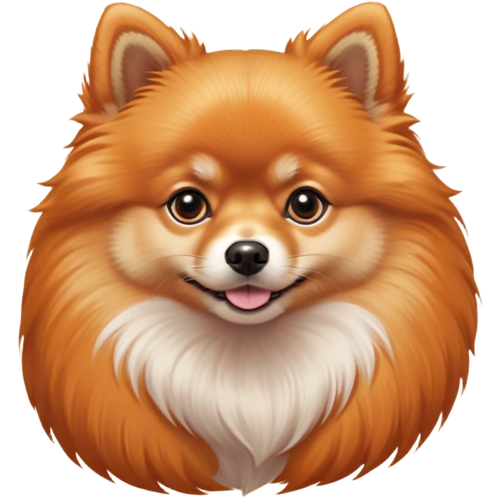 Cinematic Noble Orange Pomeranian Portrait Emoji, Poised and regal, with a compact, fluffy build and a well-groomed, vibrant orange Fur, deep-set soulful brown eyes, Simplified yet sharp and sophisticated features, highly detailed, glowing with a soft, dignified glow, high shine, intelligent and spirited, stylized with an air of elegance, focused and attentive, soft glowing outline, capturing the essence of a watchful and confident companion, so majestic it feels as though it could prance out of the screen with effortless authority! emoji