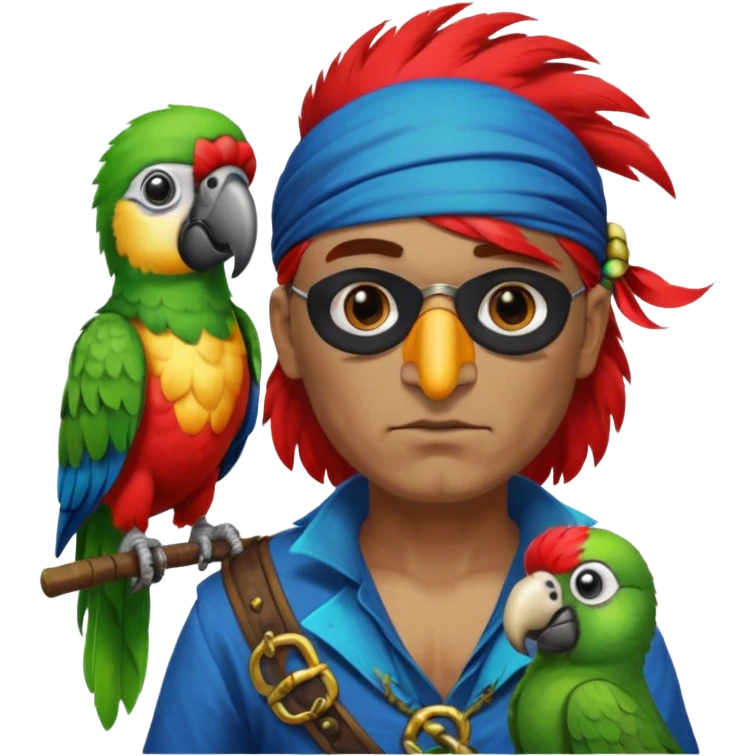 pirate and parrot emoji