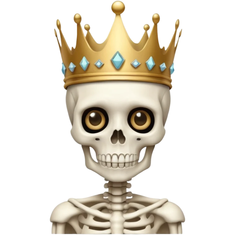 اسکلت تاج دار متعجب emoji