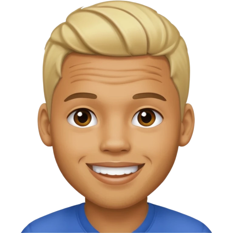 Chris Brown with blonde hair emoji