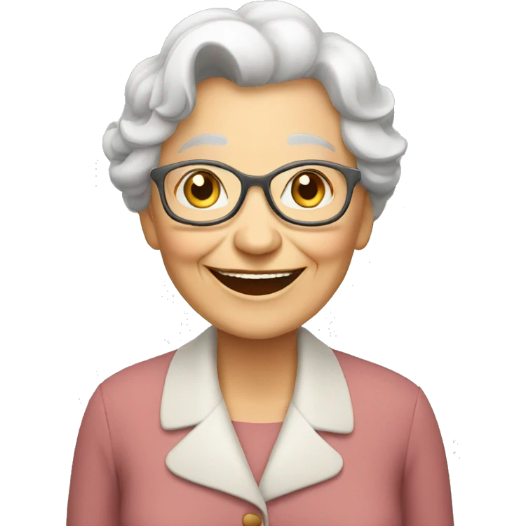 happy old lady emoji