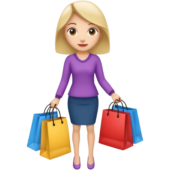 woman holding shopping bags emoji