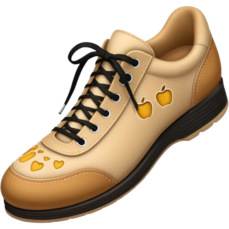 3D Apple-style emoji of a shoe with a foot inside, stepping and showing a clear shoe print below.







 emoji