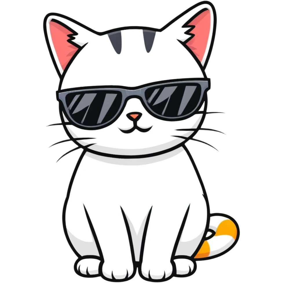 Cat with sunglasses emoji