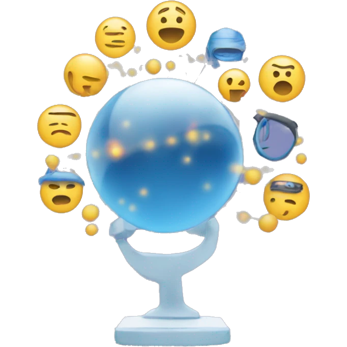 Create an emoji symbolizing 'Data & Society,' combining elements like a data cloud or network with a human figure or globe. The emoji should blend tech and human themes, capturing data's impact on society. emoji