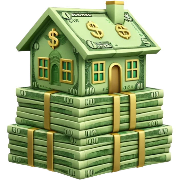 house made out of cash emoji