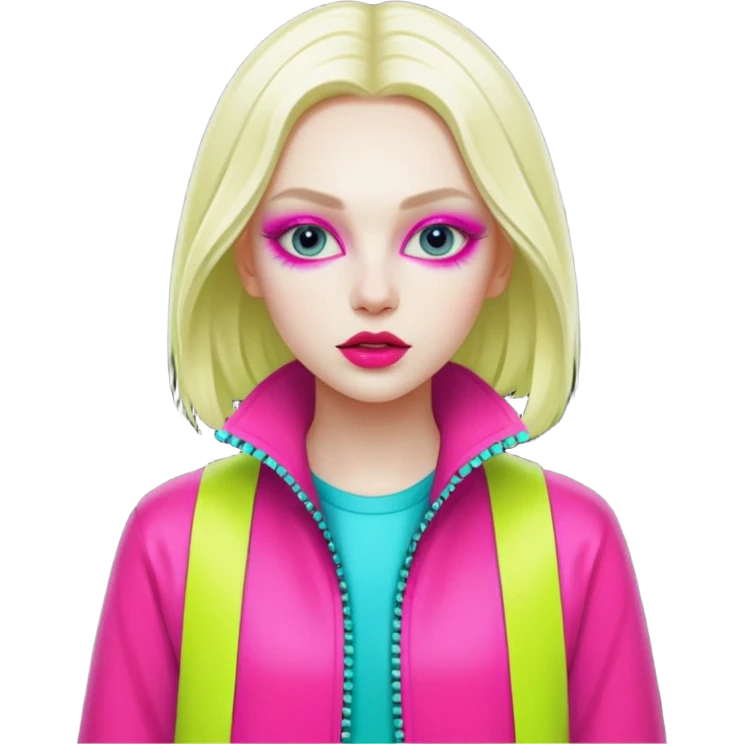 neon color Russian underground fashion  emoji