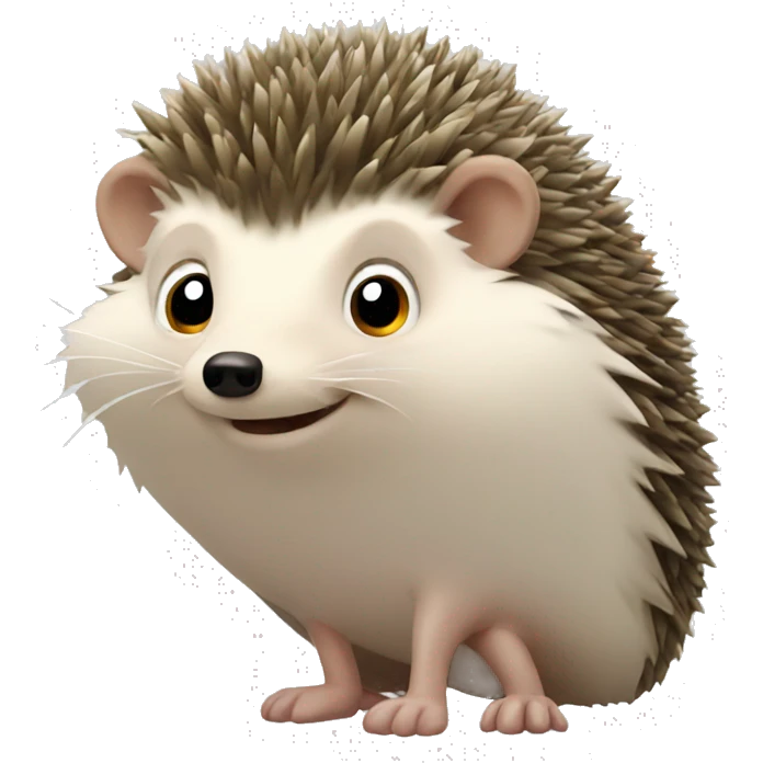 smart hedgehog emoji