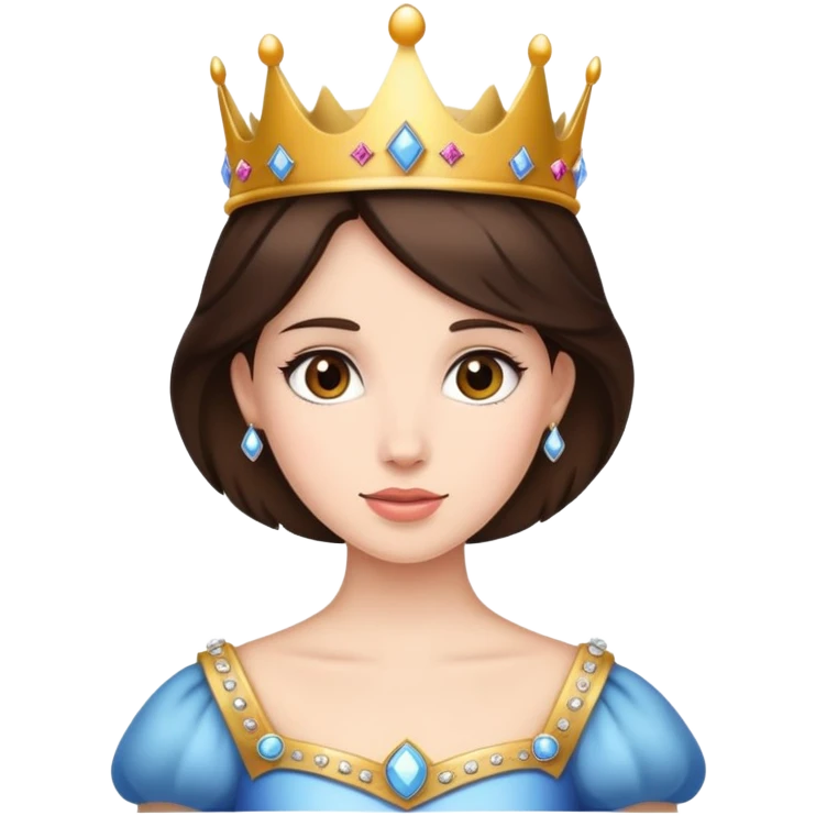 Brunette princess  emoji