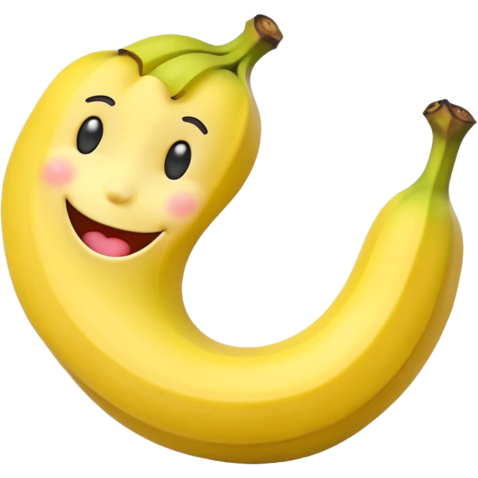 Funny banana emoji