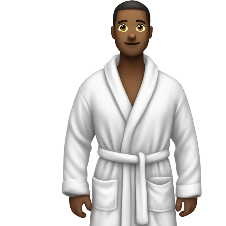 White dressing gown  emoji