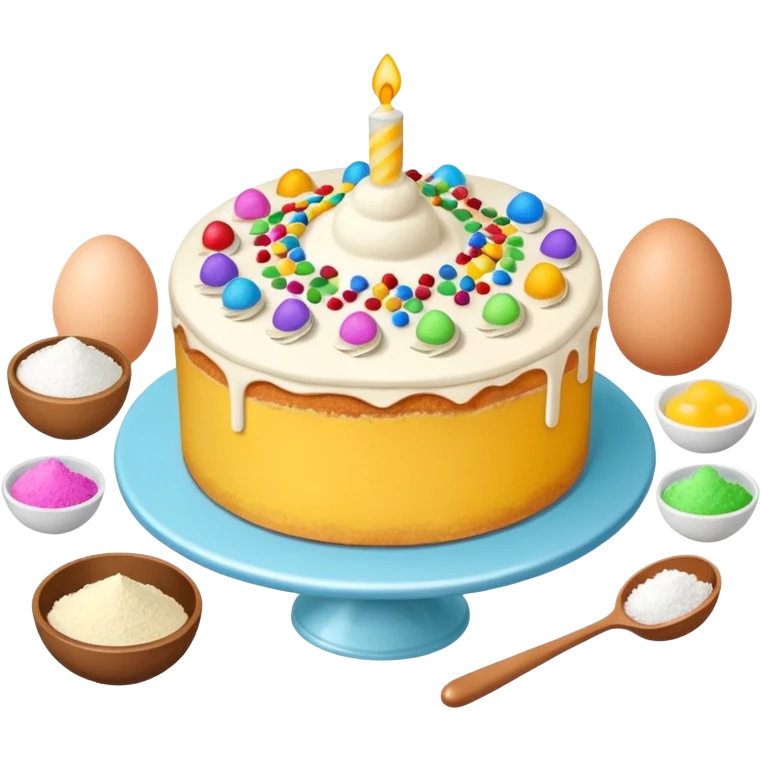 cake baking ingredients emoji