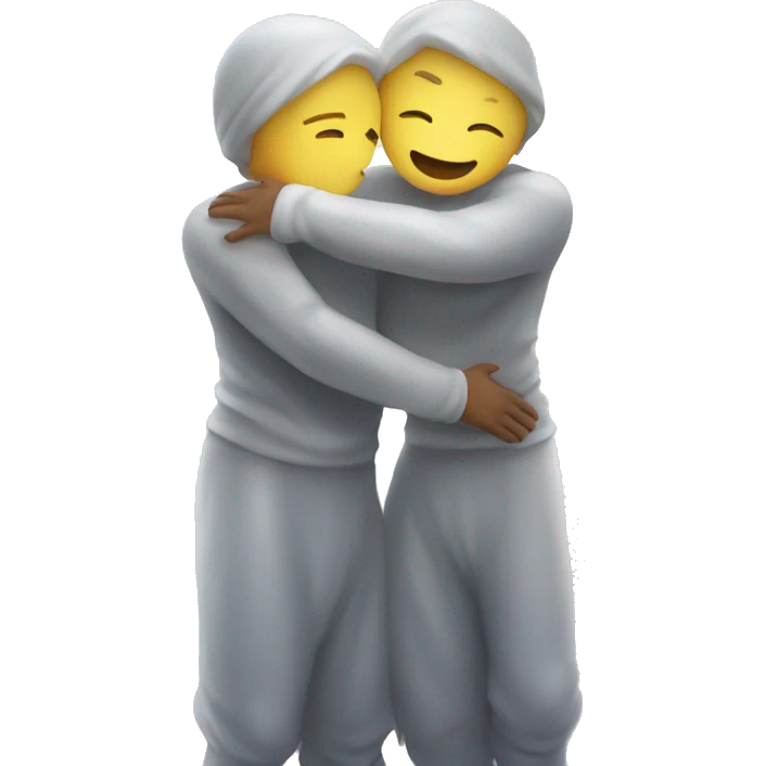 two light beings hugging  emoji