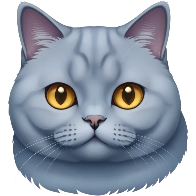 Blue gradient gold British shorthair cat emoji
