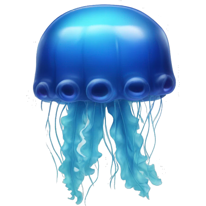 Realistic blue jellyfish  emoji