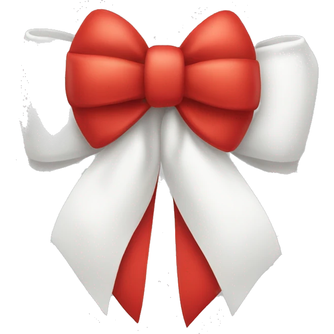 Red and whit bow emoji