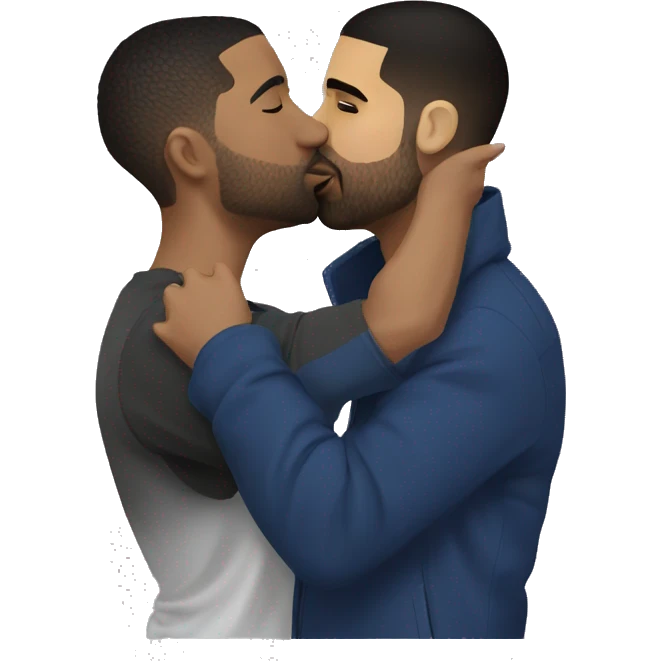 Drake kissing Ishowspeed emoji
