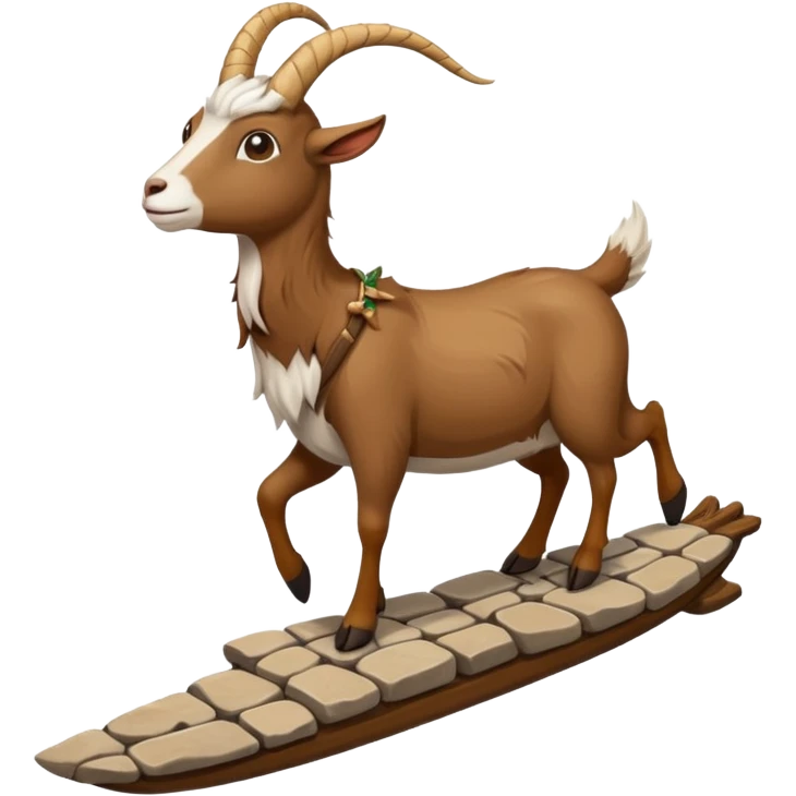 Goat rideing on pike emoji