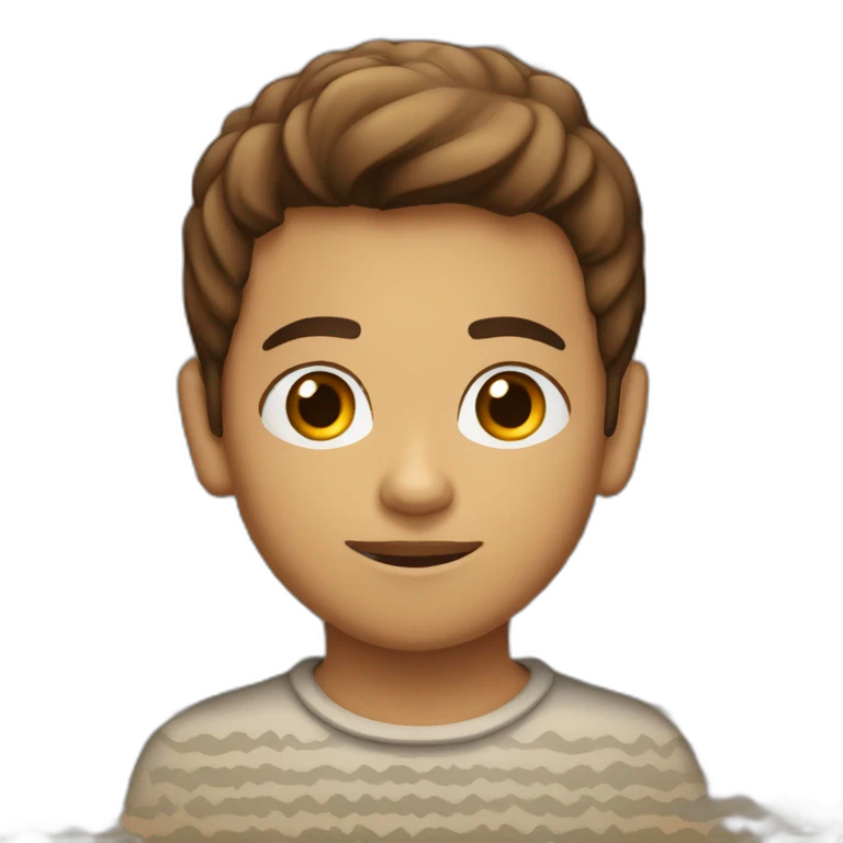 niño marroquí de ojos marrones y pelo castaño emoji