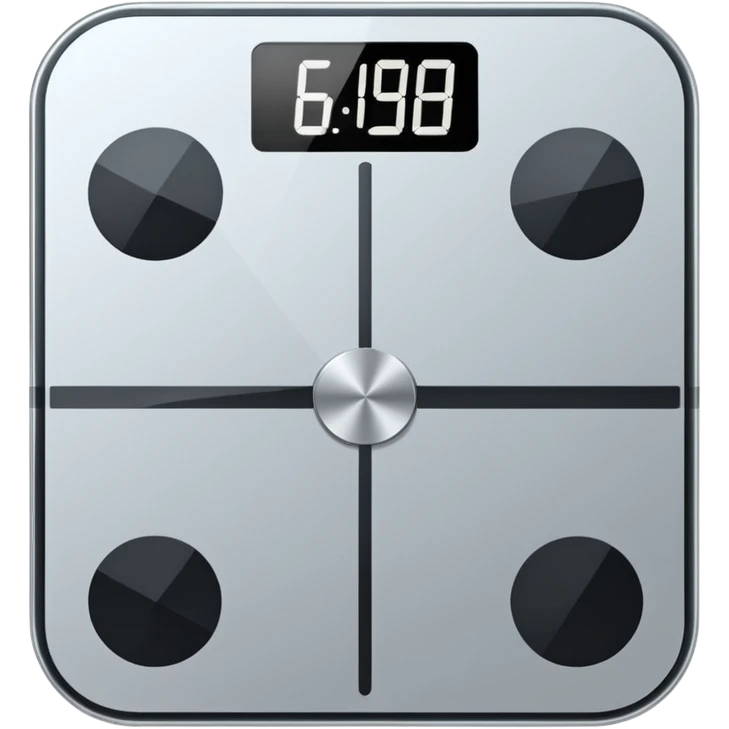 Digital weight scale with 0:00 on it emoji