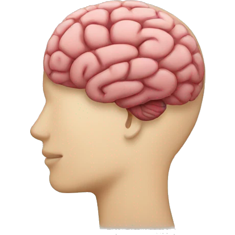 a person with a brain emoji