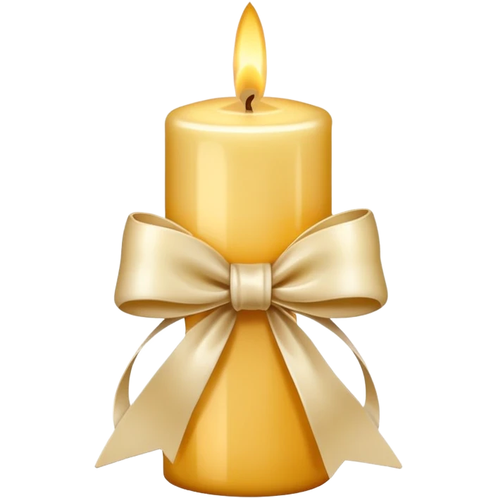 Candle with bow emoji
