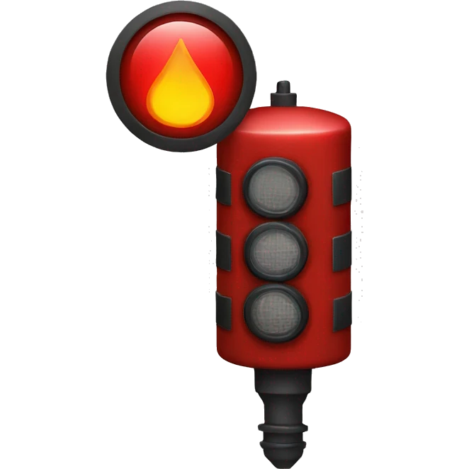 Red warning light emoji