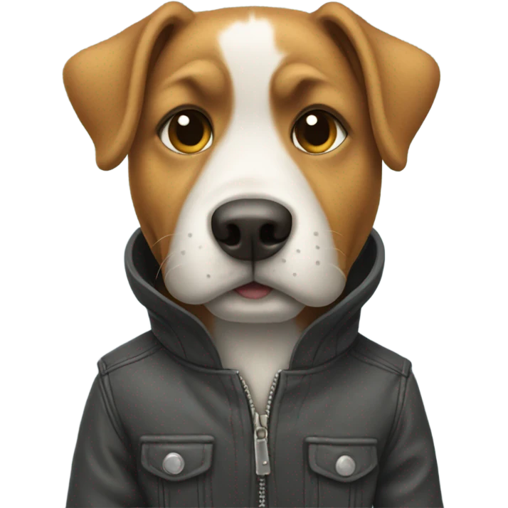 a dog using a jacket  emoji