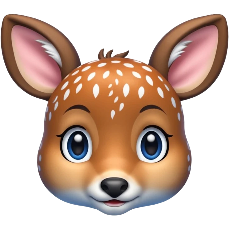Bambi deer cute, blue and white emoji