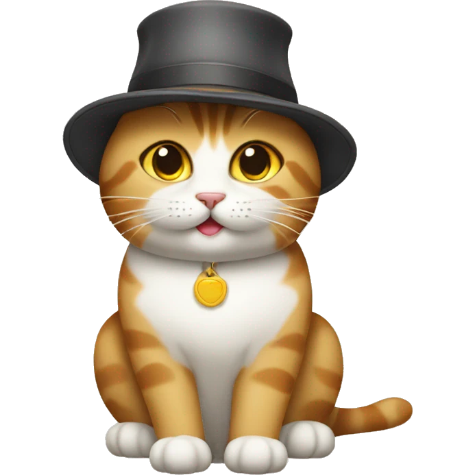 Cat with hat emoji