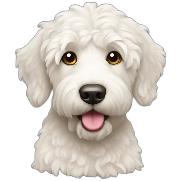 White labradoodle emoji