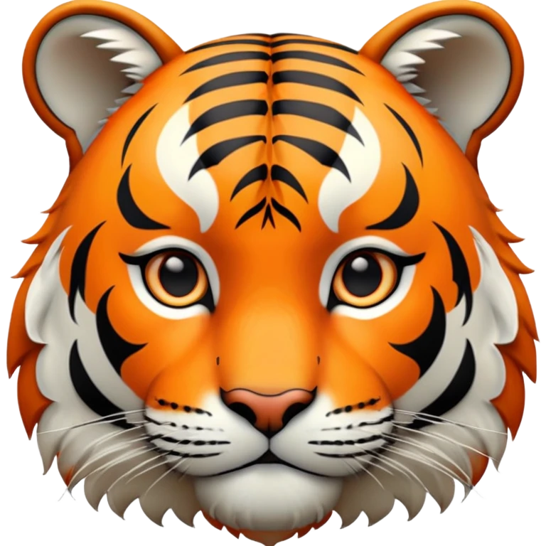 tiger face with friendly expression emoji