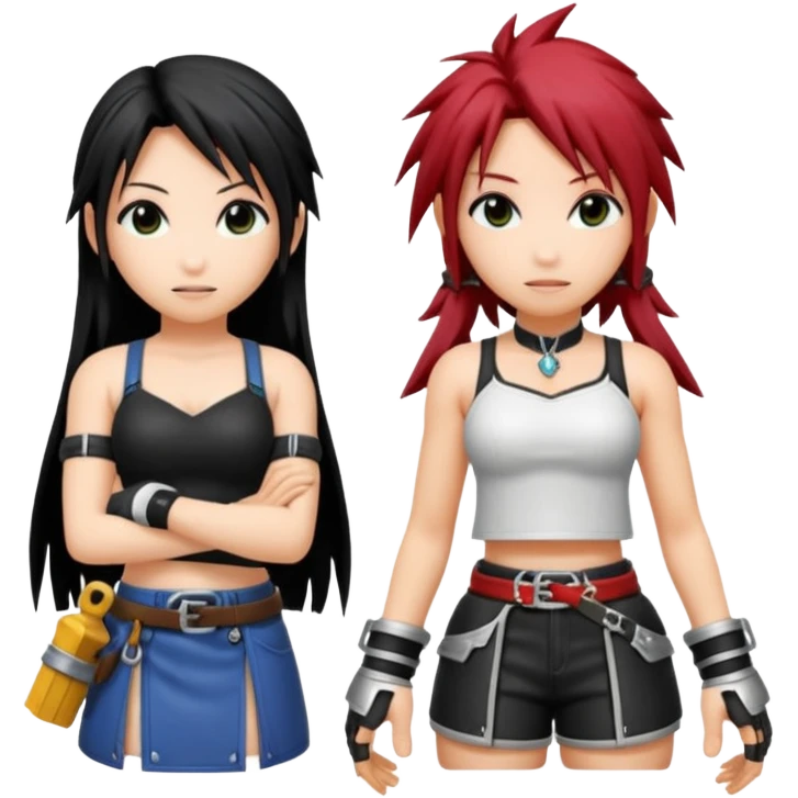 j'aimerai des emotes en lien avec tifa de final fantasy 7 et sora de kingdom hearts emoji