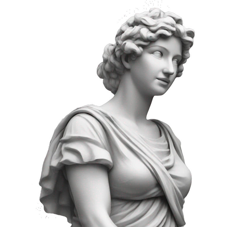 Beautiful lady roman statue emoji
