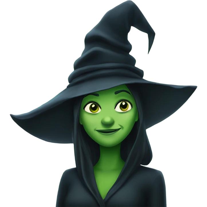 elphaba from wicked with embarrassed expressio emoji