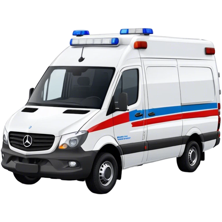 Ambulance - Mercedes-Benz Sprinter (Model Year: 2018) (Iconic Colour: White with red and blue markings) emoji