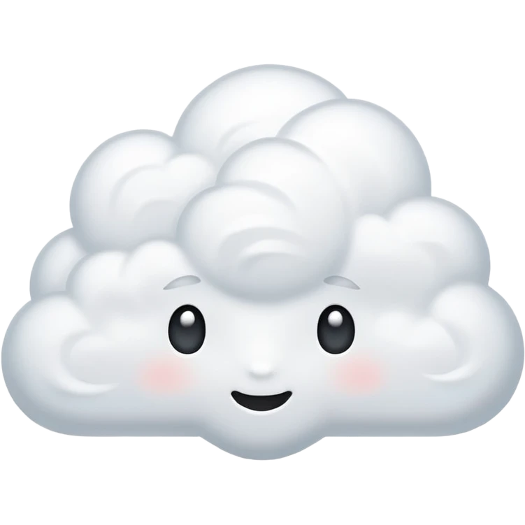 white musk cloud, soft and ethereal emoji
