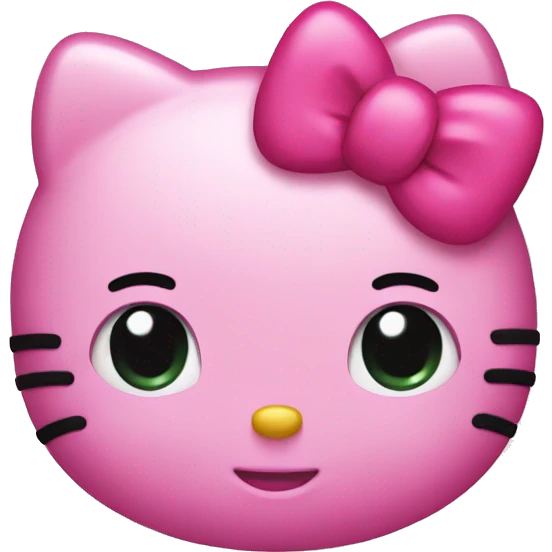 Pink hello kitty emoji
