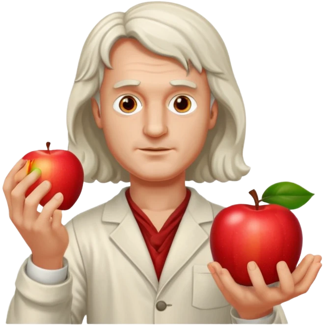 isaac newton hold an apple emoji