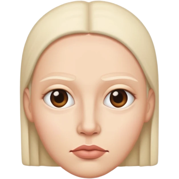 Major side eye but with straight lips and no eyebrows emoji