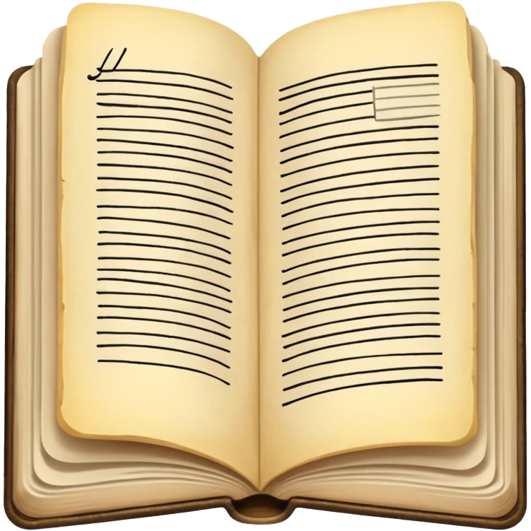 Opened book with side memos emoji