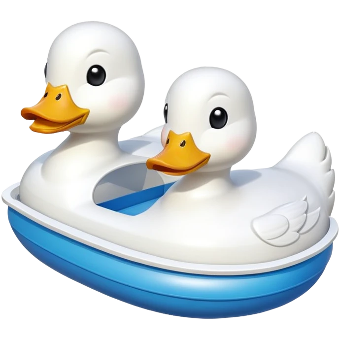 The white duck-shaped pedal boats  emoji