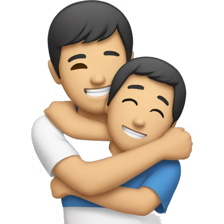 Asians hug emoji