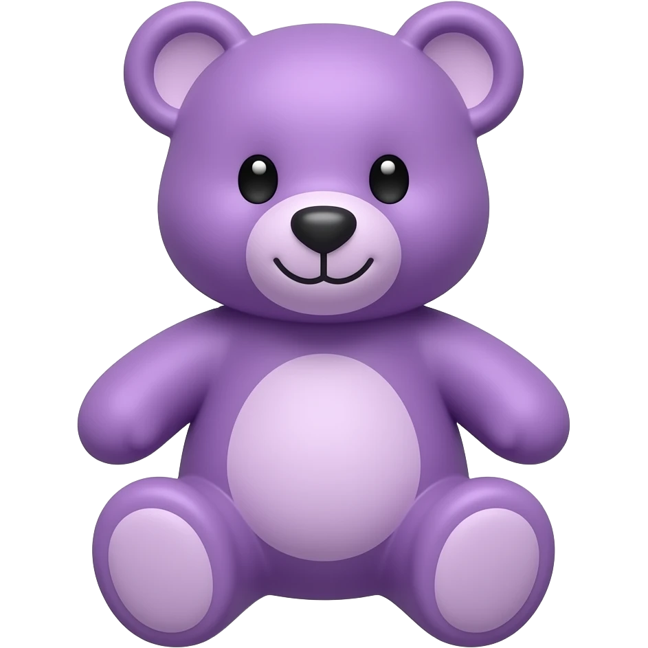 purple teddy bear emoji