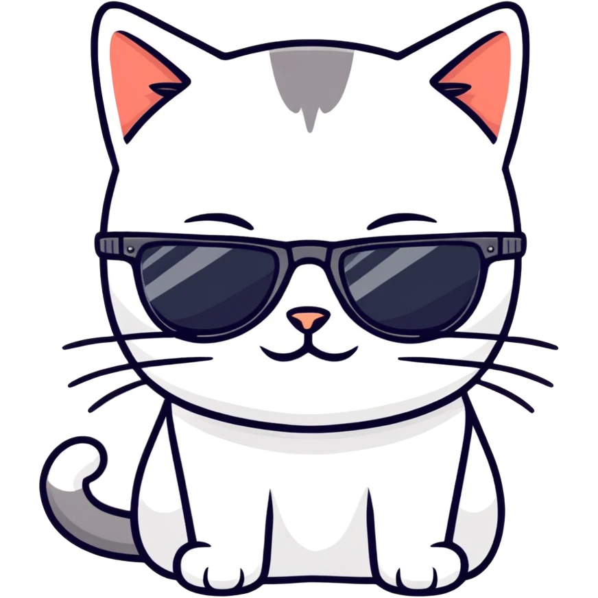 Cat with sunglasses emoji