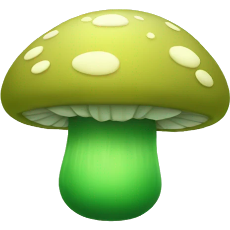 Green mushroom emoji