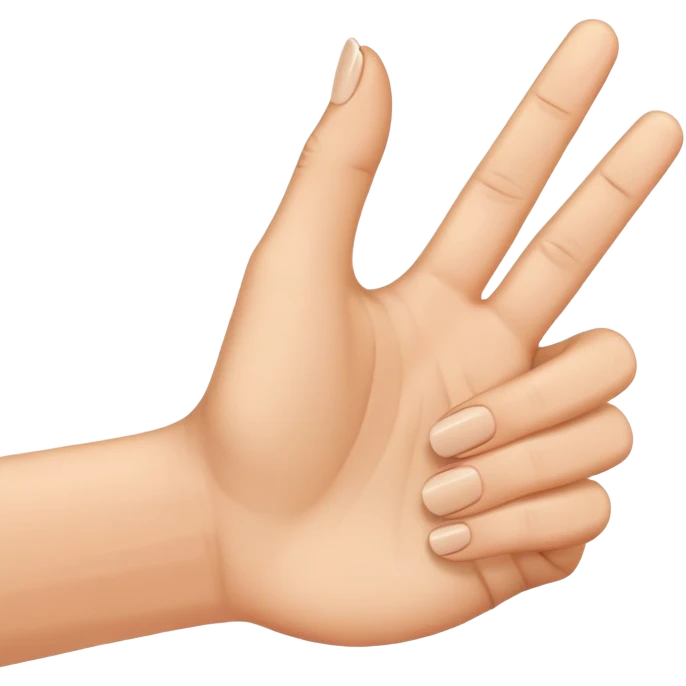 thumb between index and middle finger emoji