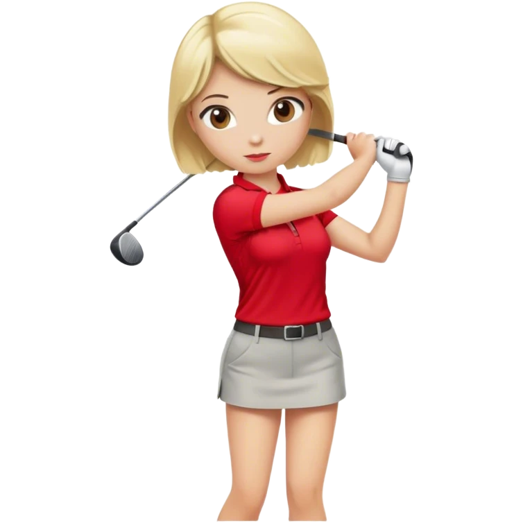 Blonde and red golfer golf emoji