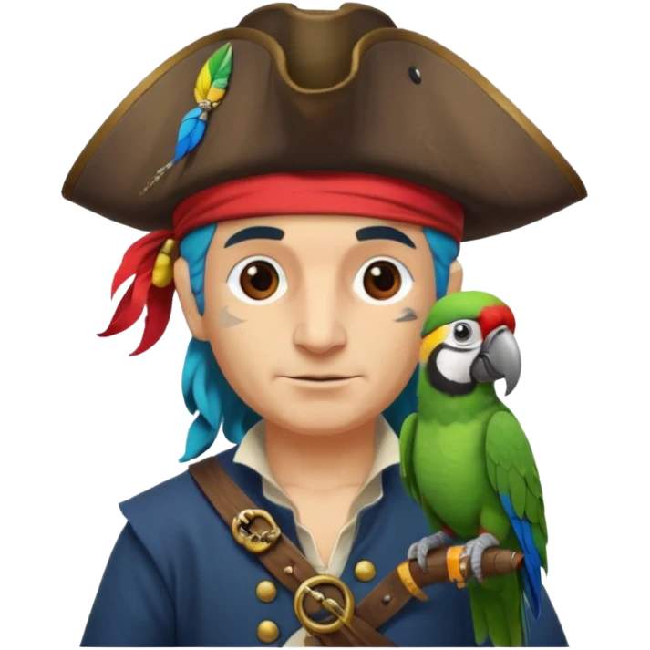 pirate and parrot emoji
